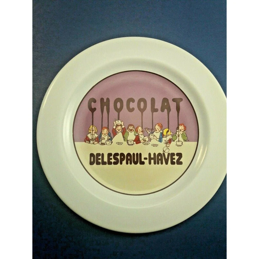 Pottery Barn Chocolate Dessert Plate Chocolat Delespaul-Havez Purple New Other